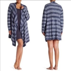 Barefoot Dreams Bamboo Chic Lite Blue Stripe Calypso Wrap